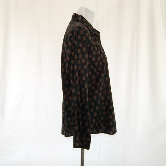Foxcroft Polka Dot Button Down Top - Picture 2 of 7